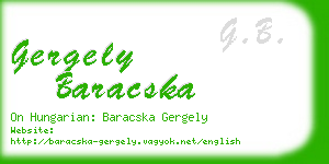 gergely baracska business card